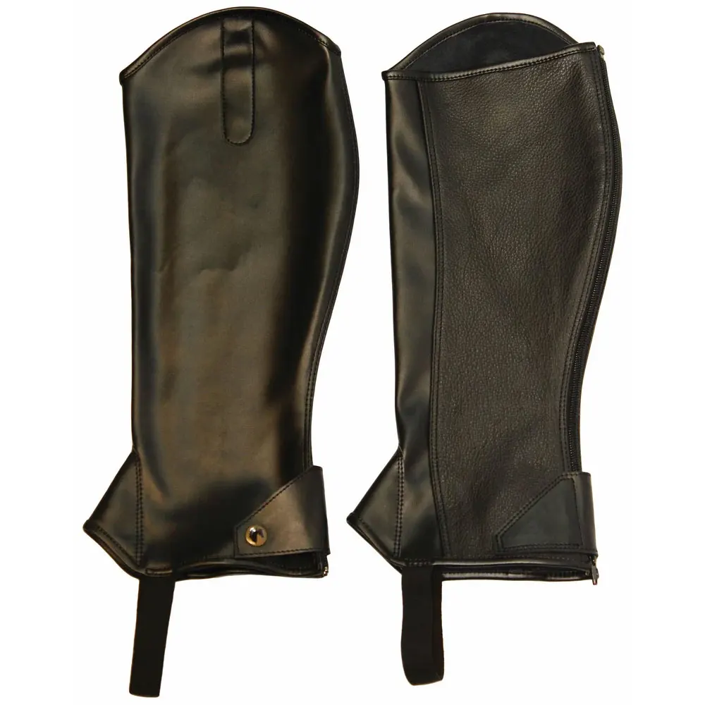 Hot Selling Custom Design All Color Multiple Size Horse Riding Half Leather Chaps Top Quality Adult Use Horse Riding Chaps