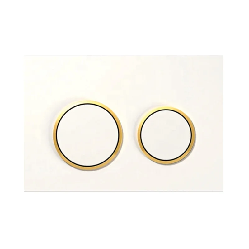 Настенная скрытая кнопка сливного бачка белого и золотого цвета F5090-1 с кнопкой для унитаза Geberit Kappa 21