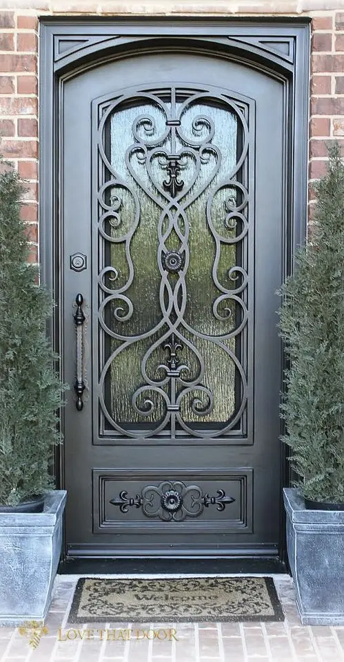 Factory Wholesale Iron Kitchen Door Design Single Iron Door Designs Wrought Iron Door