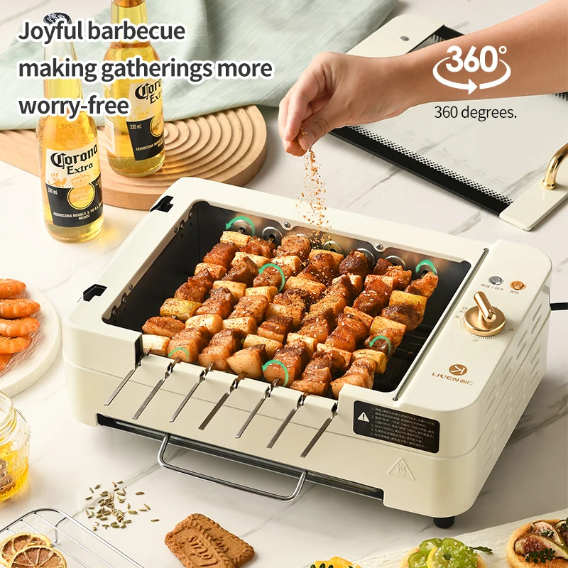 High-power fast grilling light oil less smoke electric oven Korean barbecue for home use