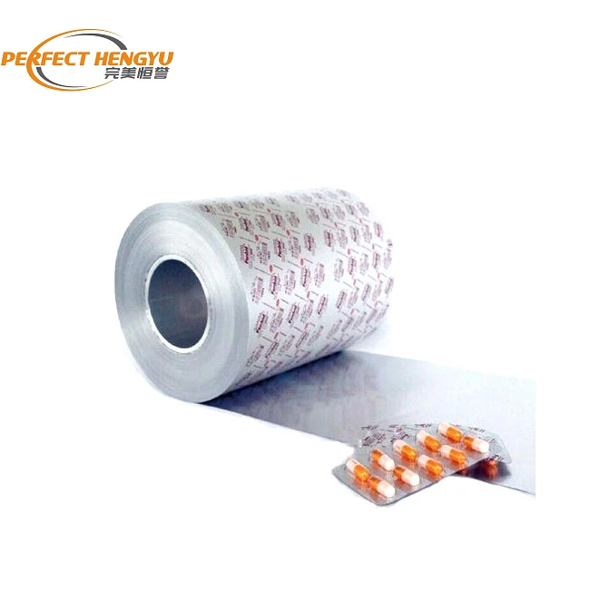 Machine printing cold forming aluminum foil packing bottle heated with PTP aluminum foil