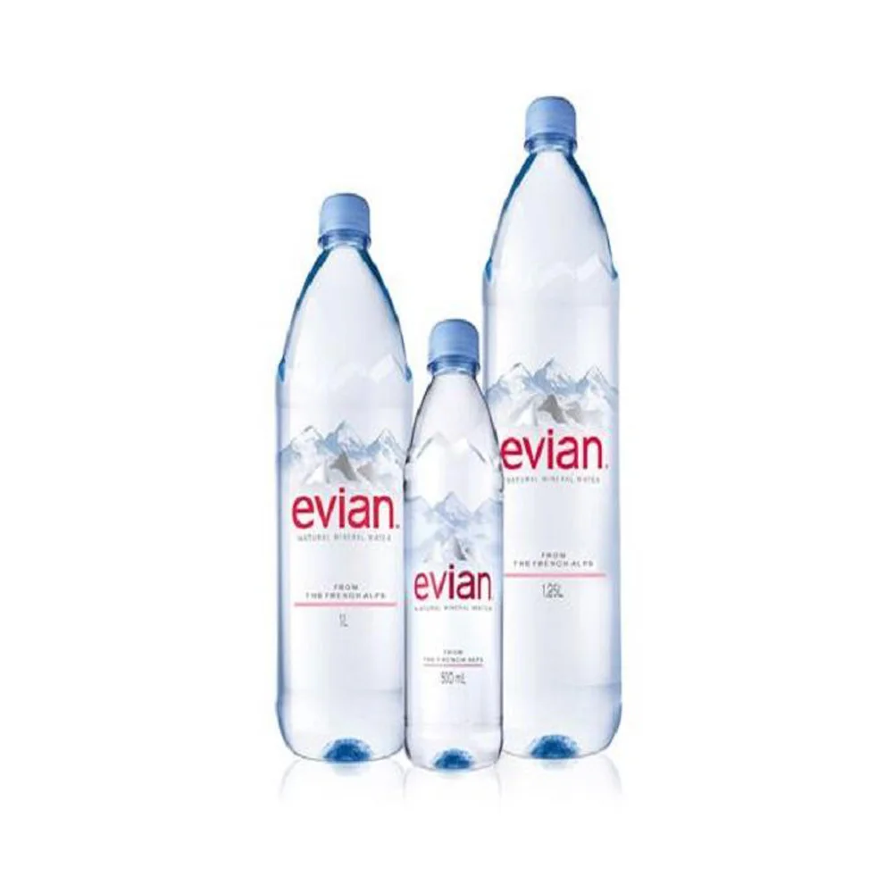 350ml 500ml 750ml High end champagne soft drinks french evian mineral water glass bottle
