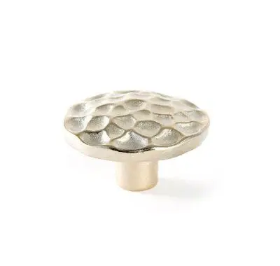 Brass Casted Solid Knob With Hammered Texture Along WIth High Glossy Finished For Home And Office Hardware Decor
