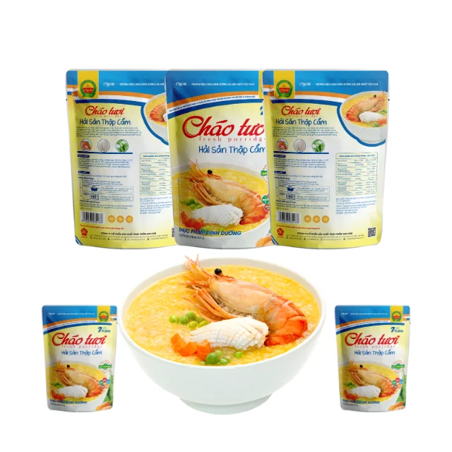 Mixed Seafood mre delicious 100% fresh meal healthy food fresh porridge No preservatives Vietnam ready to eat food  Self heating