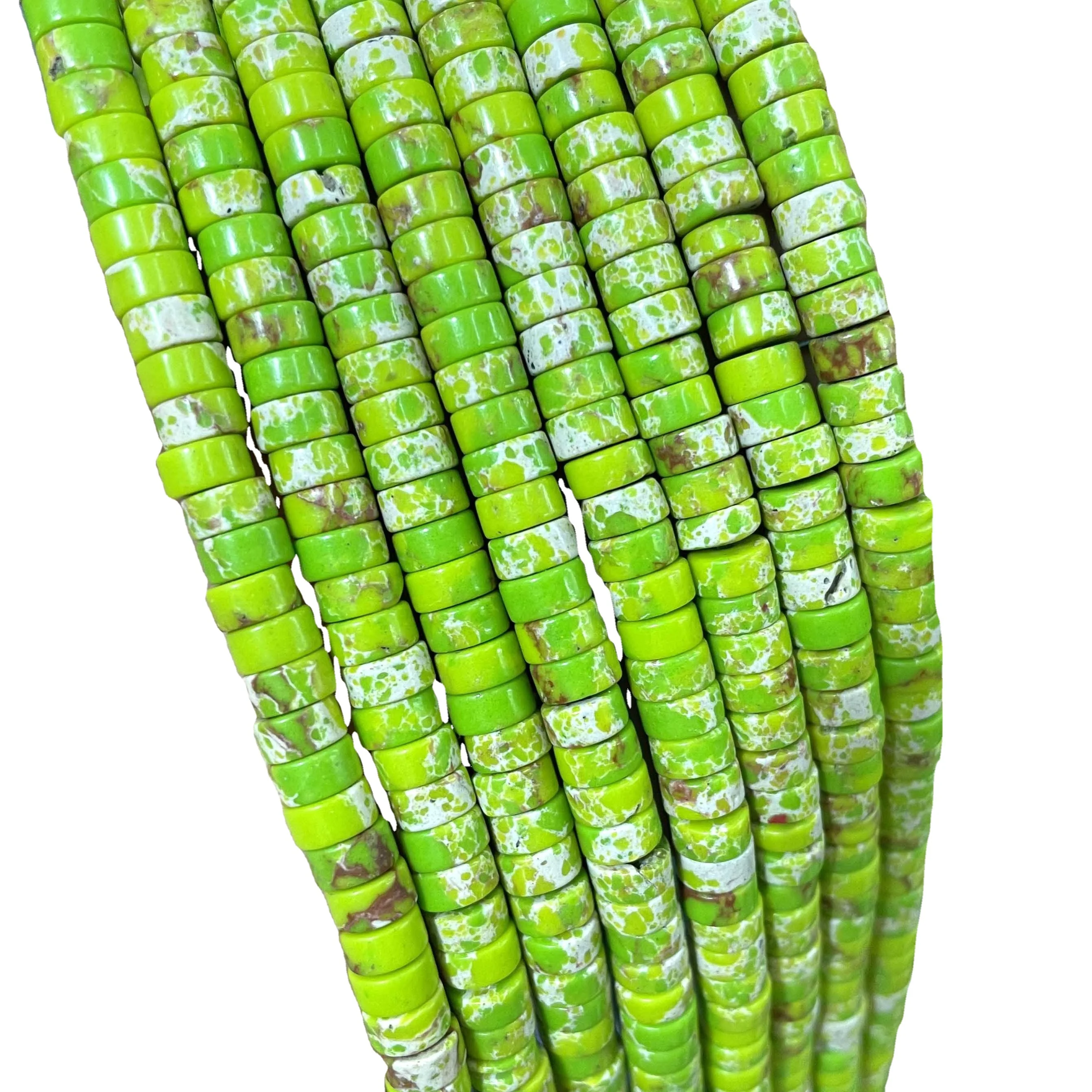 Wholesale Natural Green Imperial Jasper Gemstone Round Disc Beads For Jewelry Making Bracelet Necklace Pendants for Men & Women