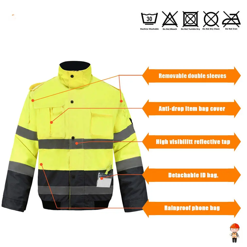 Factory Wholesale Hi Vis Adult 120g polyester mesh Safety Reflector Construction Unisex Multi High