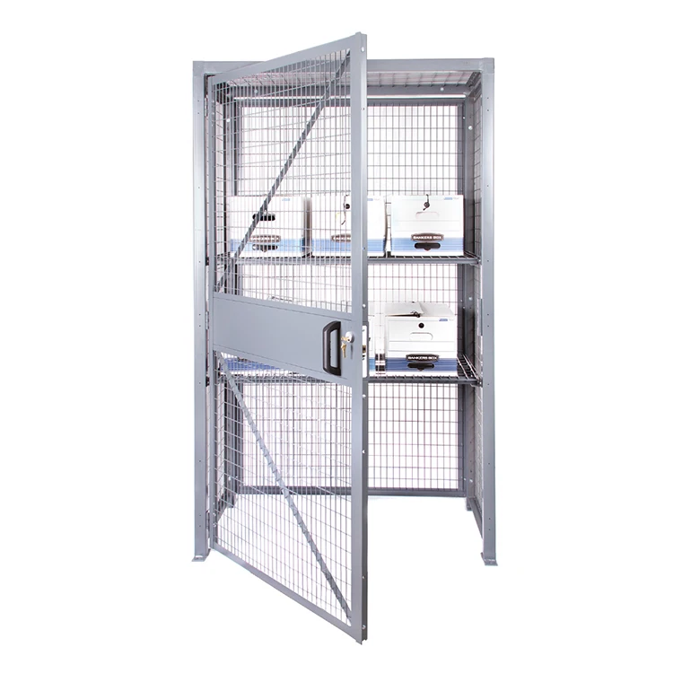 Сетчатая Запираемая клетка для хранения складская клетка безопасности