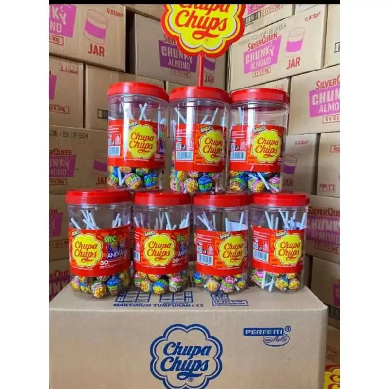 Chupa Chup Jar 30x9GR сладкие закуски фруктовые конфеты