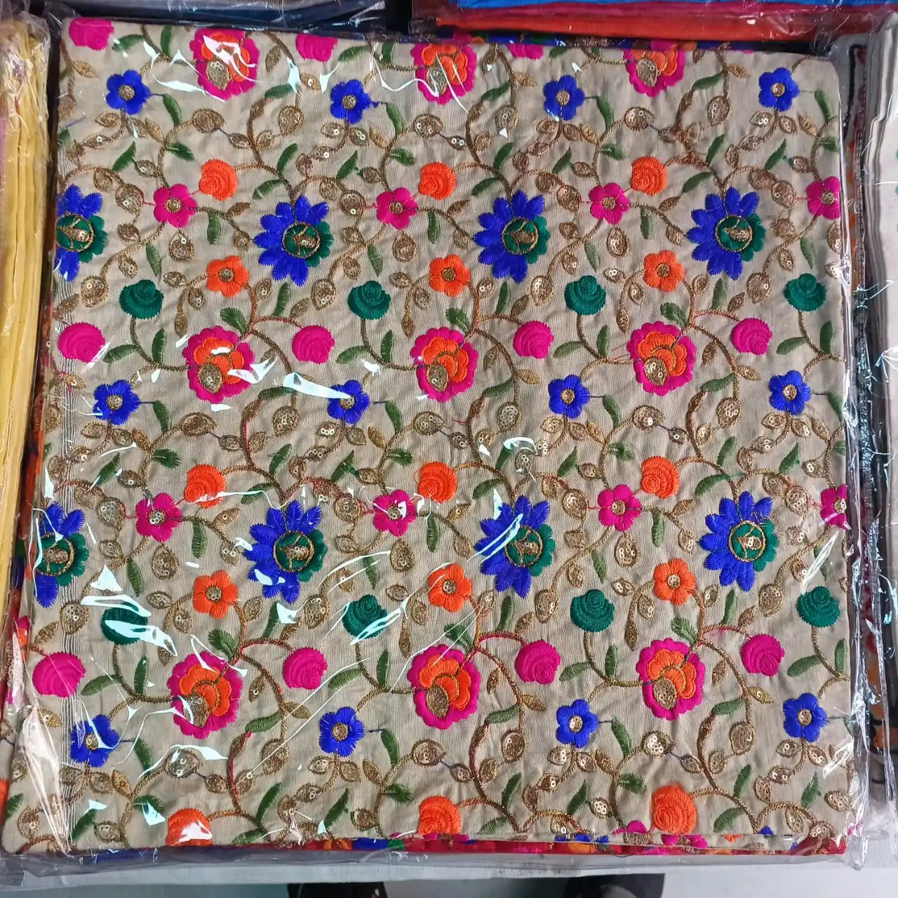 Traditional Ethnic Indian Elephant Embroidered Silk Rust Throw Cushion Pillow Cover CC-1122024SR3 Brocade Work Wholesale Lot