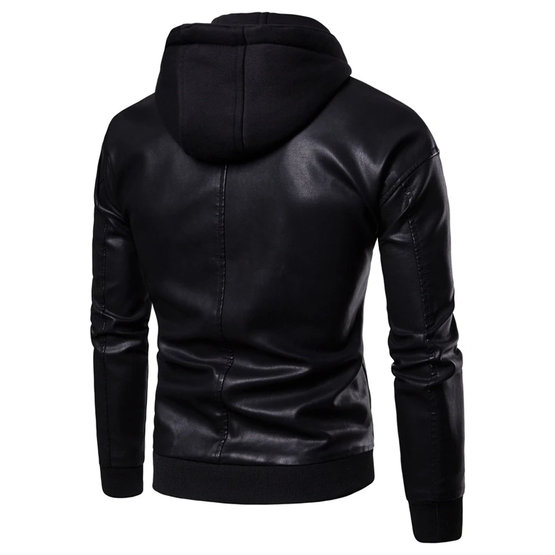 Hooded jackets leather jackets for men Real Leather Custom Jacket with Long Winter Warm Coat Popular custom PU Leather