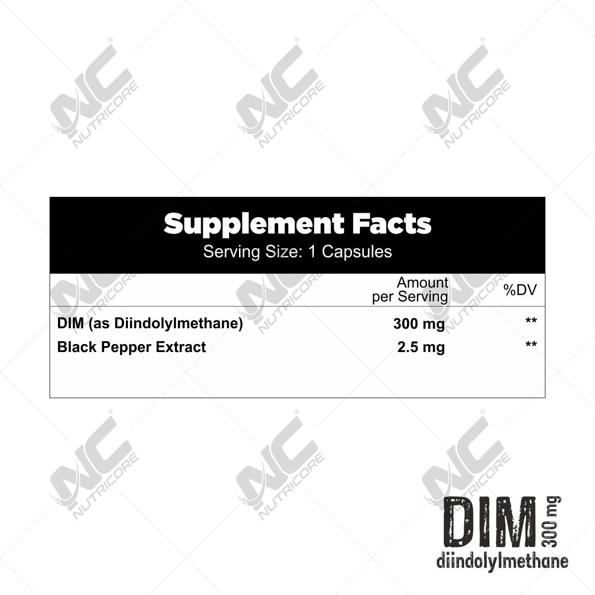 Wholesale Price High Quality Healthcare Dietary Supplements Natural DIM (as Diindolylmethane) Capsules from India