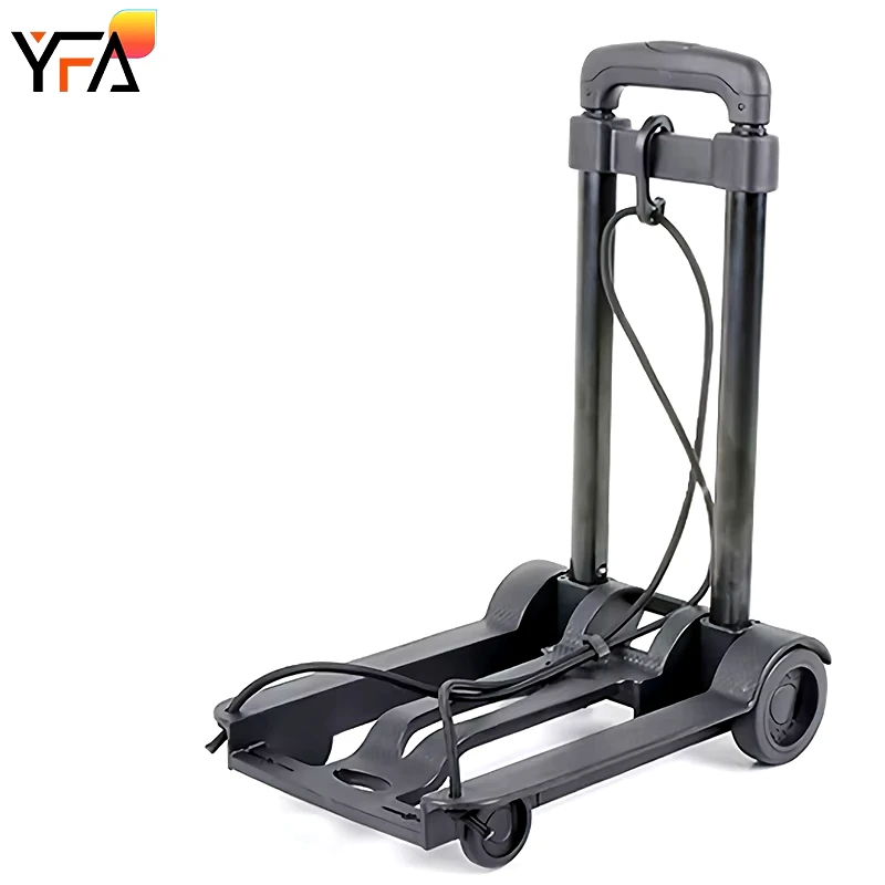 Aluminum Luggage Trolley Cart Portable Folding Metal Small Hand Truck Foldable Cart Trolley Para Equipaje Suitcase Cart