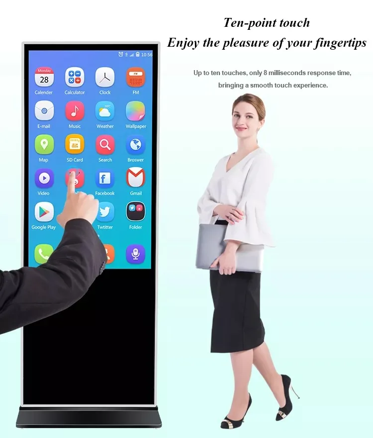 Floor standing advertising wifi advertising kiosk digital signage display advertisement player digital totem outdoor