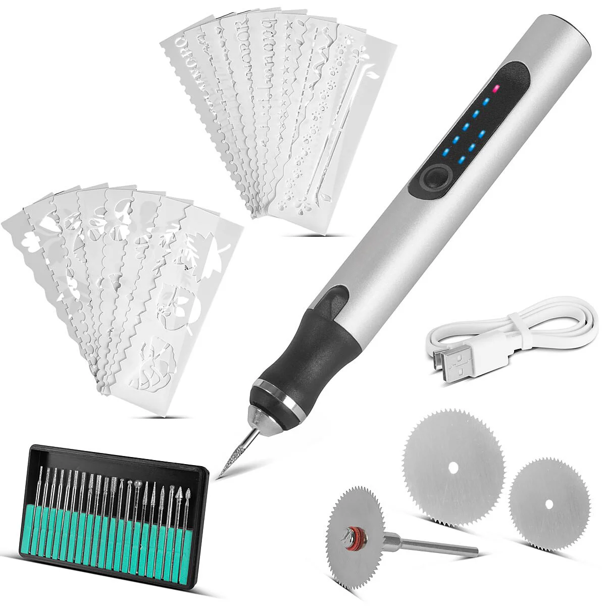 F.EASY.D 3 Gears Up 18,000 rpm Precise Engraving Work USB Engraving Pen for Engraver Device Cutter