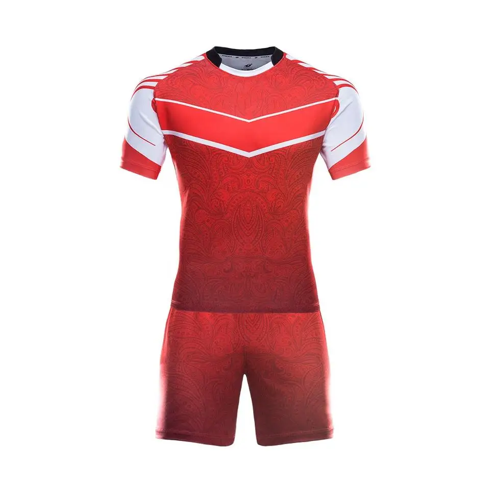 Custom Color Rugby Uniforms High Quality Sublimation and Printed Sports Wear Rugby Football Wear Polyester Material Uniform Sets