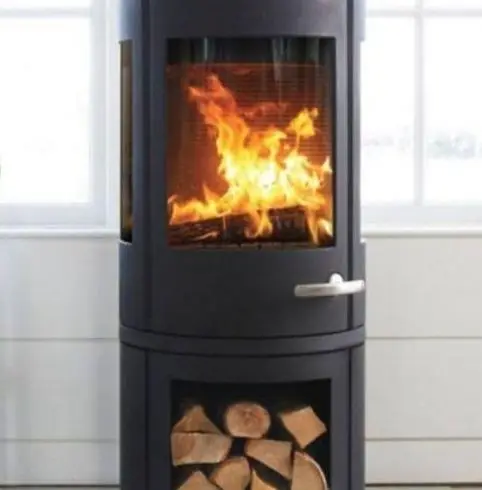 Fireplace Pellet Stoves for Houses Freestanding Real Fire Burning Wood Black Eco-friendly Steel Modern Fire Place Heater 1 Set