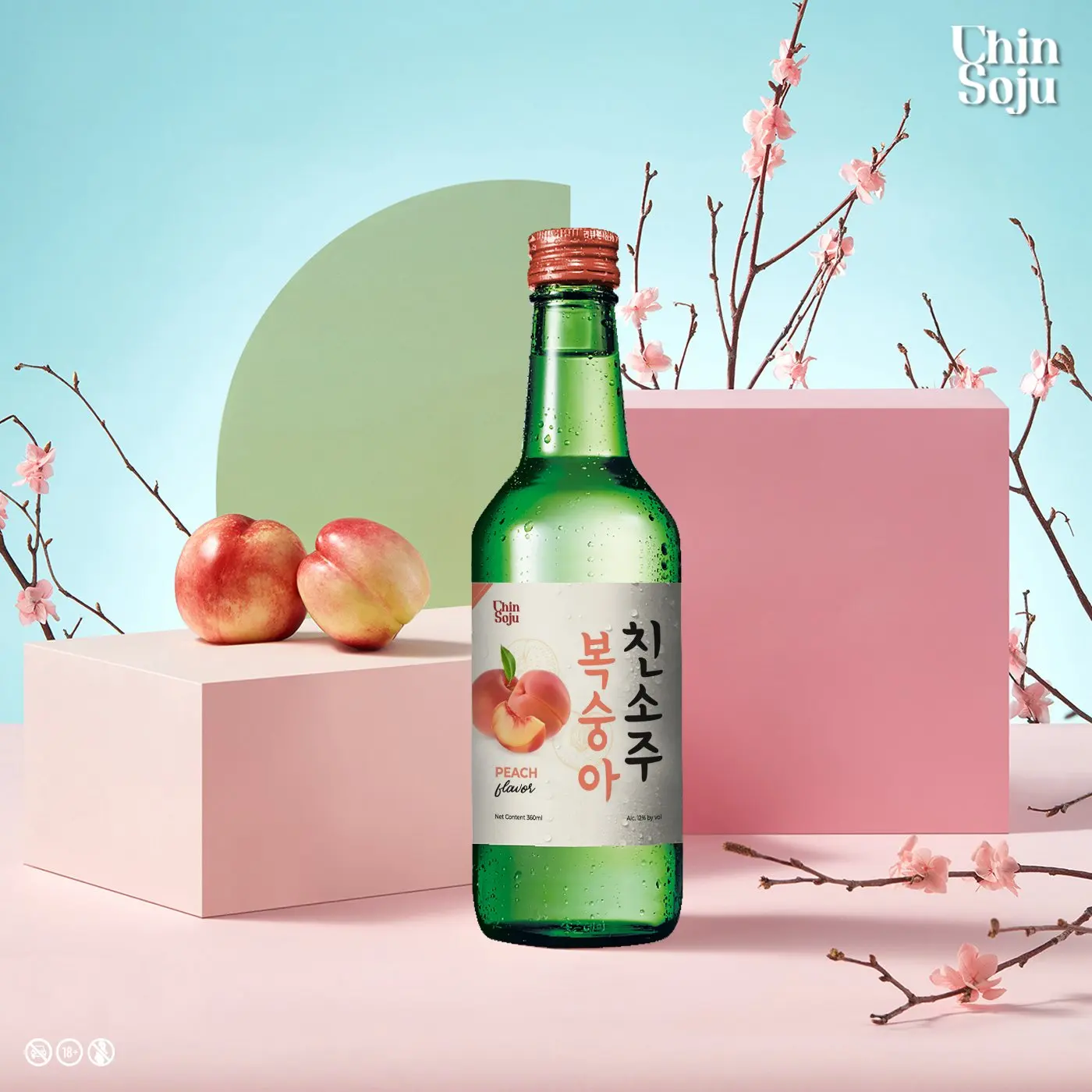 High quality manufacturer Korean Soju 360ml Chin soju Great taste OEM service available and competitive price