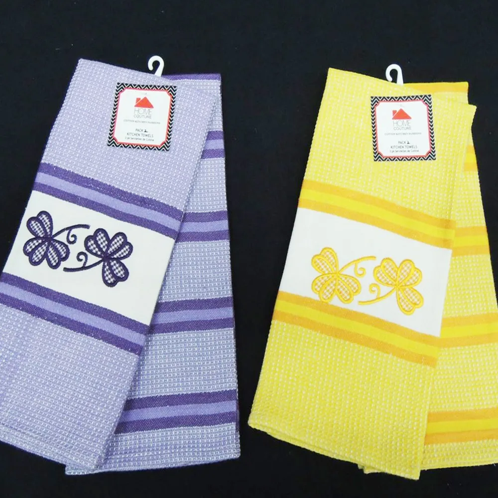 Customized Wholesale Kitchen Towel  Design Fabric Branding Gifting 100% cotton Packaging Logo Embroidered Bulk Manufacturer