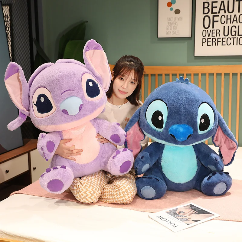 Kawaii cute Stitch Stuffed Animal Doll Soft Blue Purple Elf Plush Toys Lilo & Stitch Anime Movie Plushies Xmas Gift