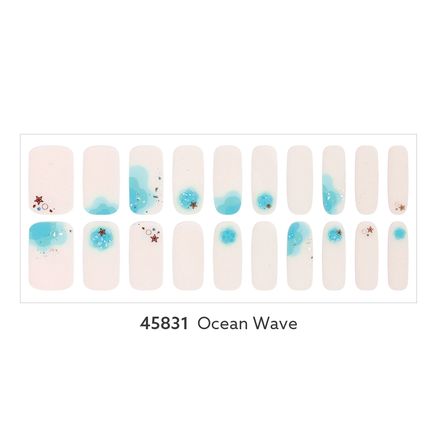 ShineB Gel Nail Strips #45831 Ocean Wave Best selling easy nail sticker Salon High Quality made in korea Fashion item Decoration