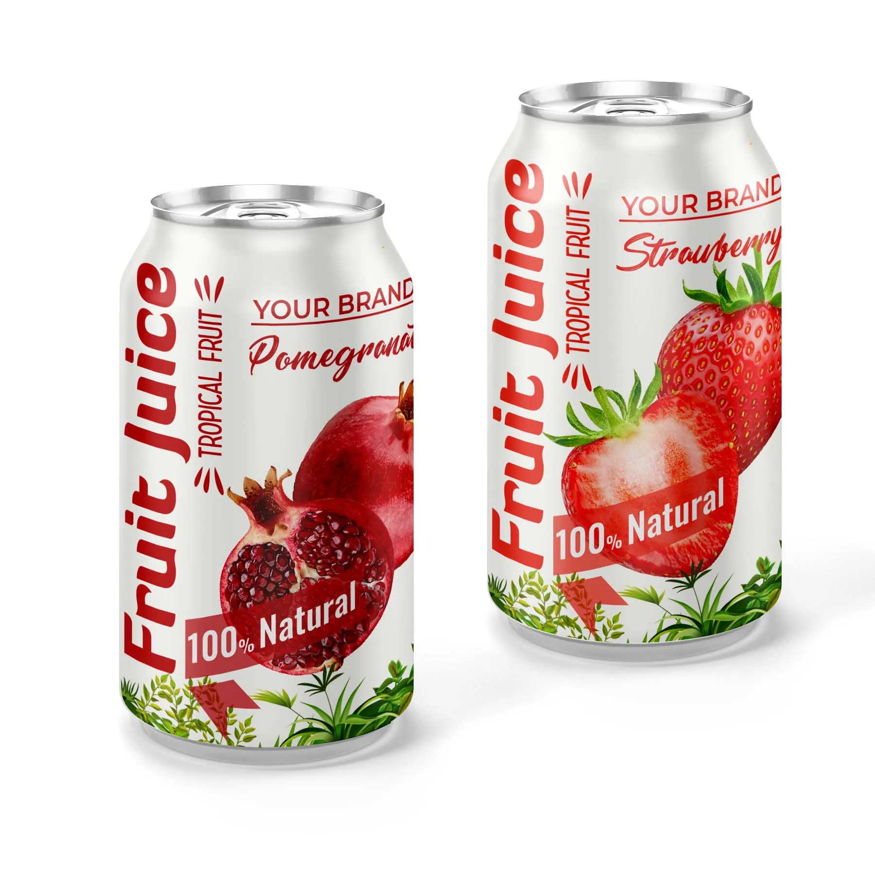 Juice Drink 330ml Custom Label Available Tropical Flavors: Passion Fruit, Mangosteen, Mango, Orange, Apple