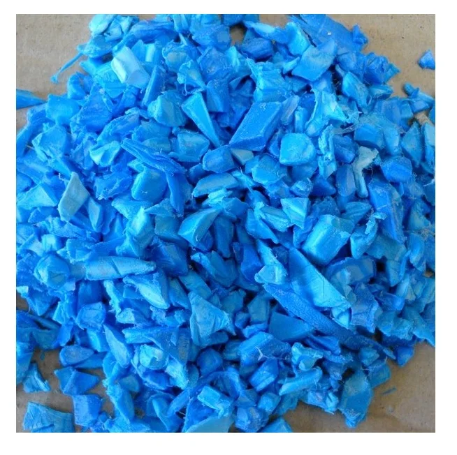 HDPE барабанная переточка/HDPE голубые барабанные хлопья/HDPE