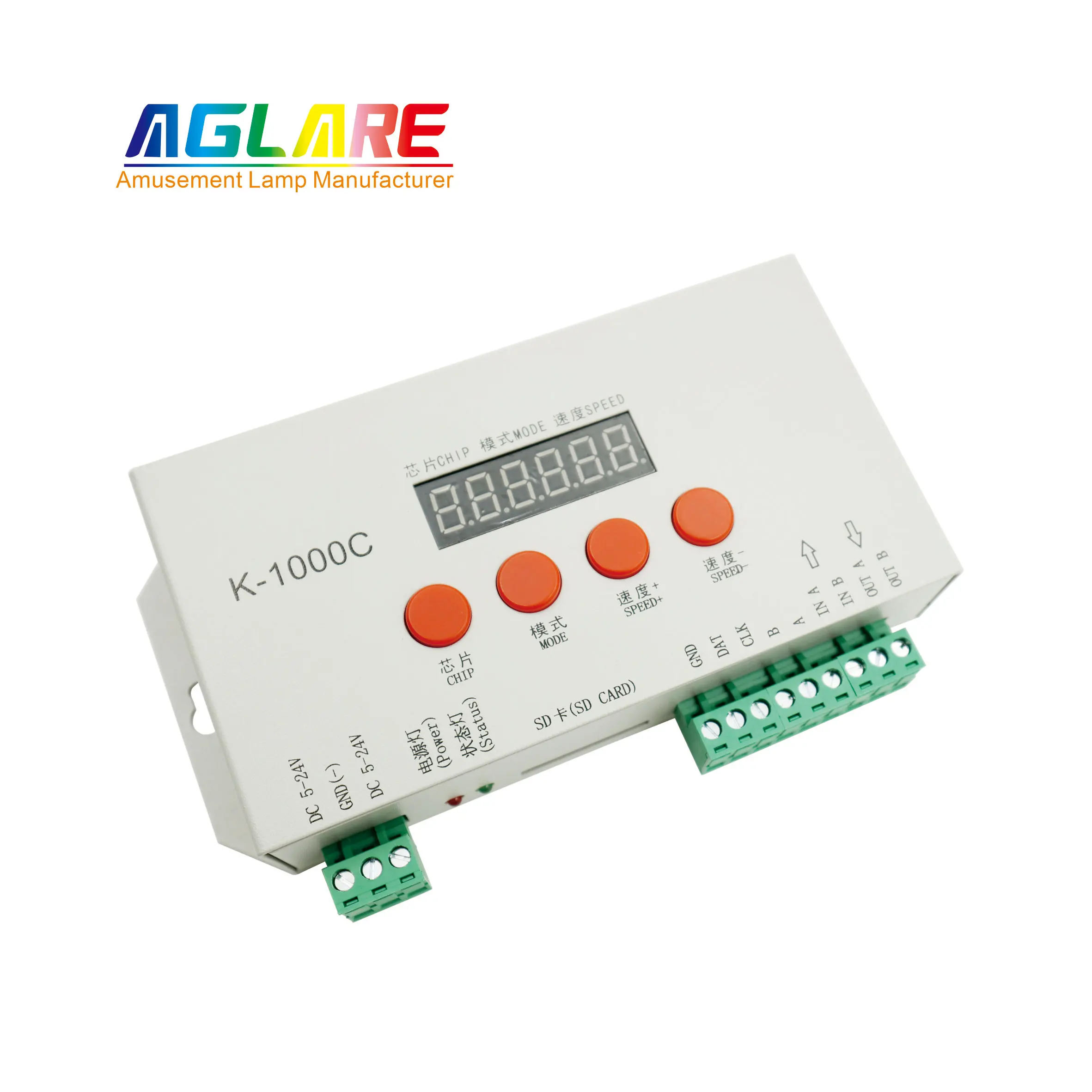 Support Multiple Chips DC5-24V DMX512 1000C RGB Decorative Light  Point Light Source Controller