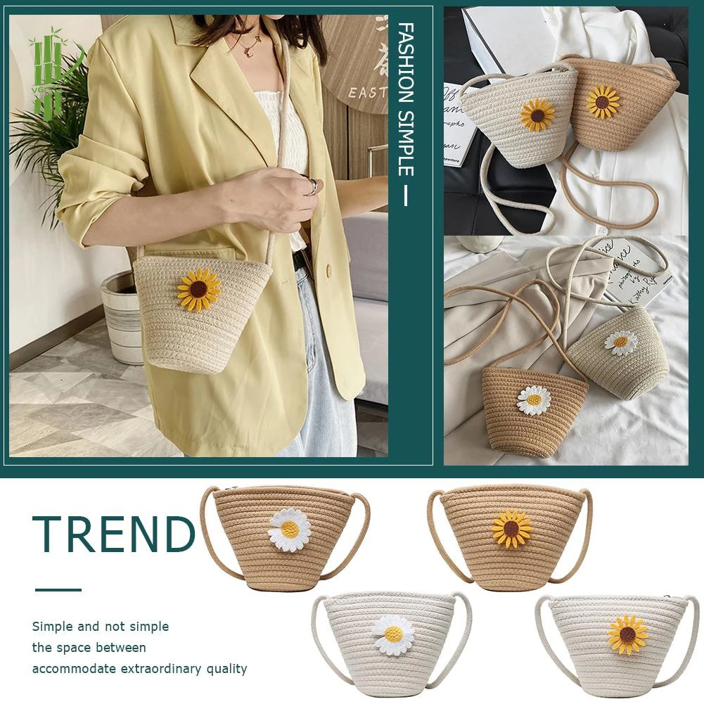 Shoulder Crossbody Summer Bag Daisy Yellow Flower Travel Bag 2022