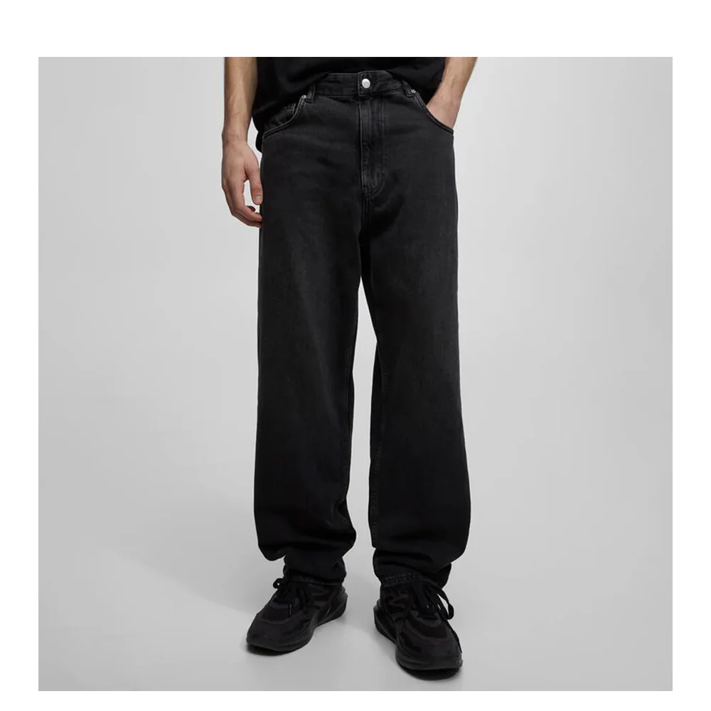 Custom baggy pant Loose Fit Polyester Stacked Sweat Pants Men Baggy Straight Stripe Wide Leg Flare Track Sweatpants For Men