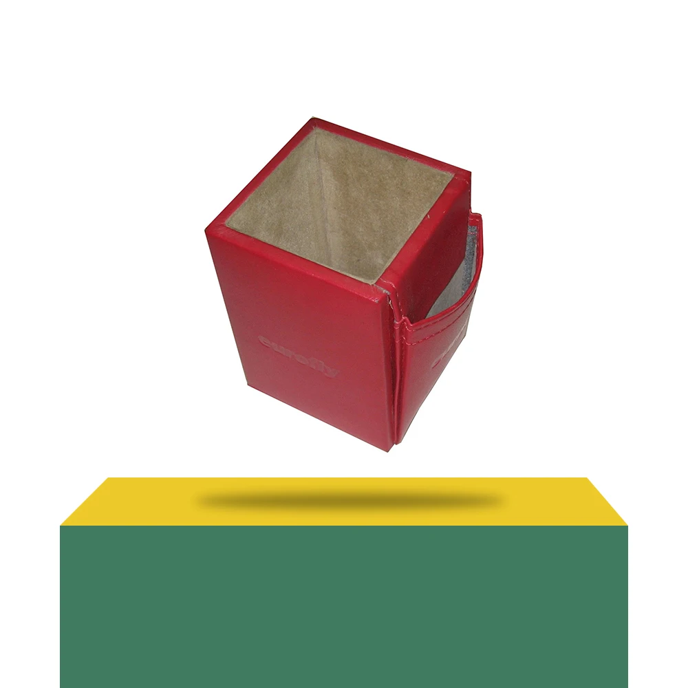 Luxury Leather Made Red Desk Pens And Other Accessories Organizer For Home And Office