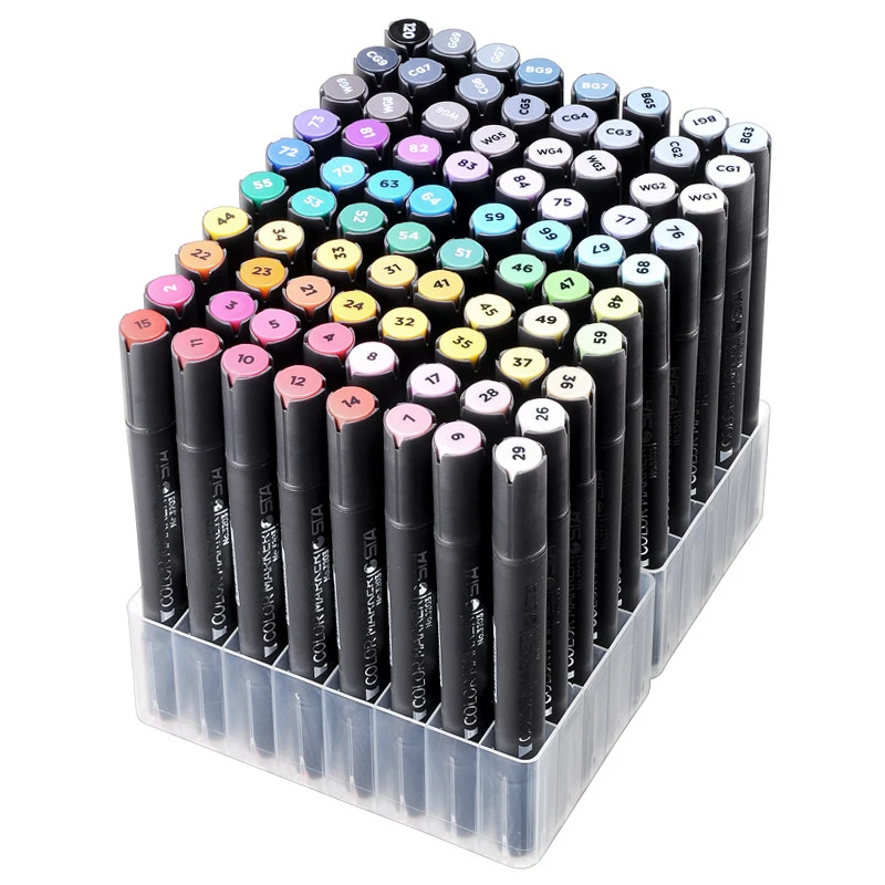 STA 3203  - 30/40/60/80/80/128 colours double head alcohol based permanent waterproof art marker pen set