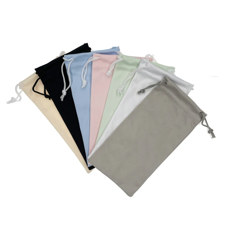 High Quality Custom Logo Printed Soft Glasses Pouch Eyeglass Bag Microfiber Sunglasses Pouches Microfiber Glasses Bag