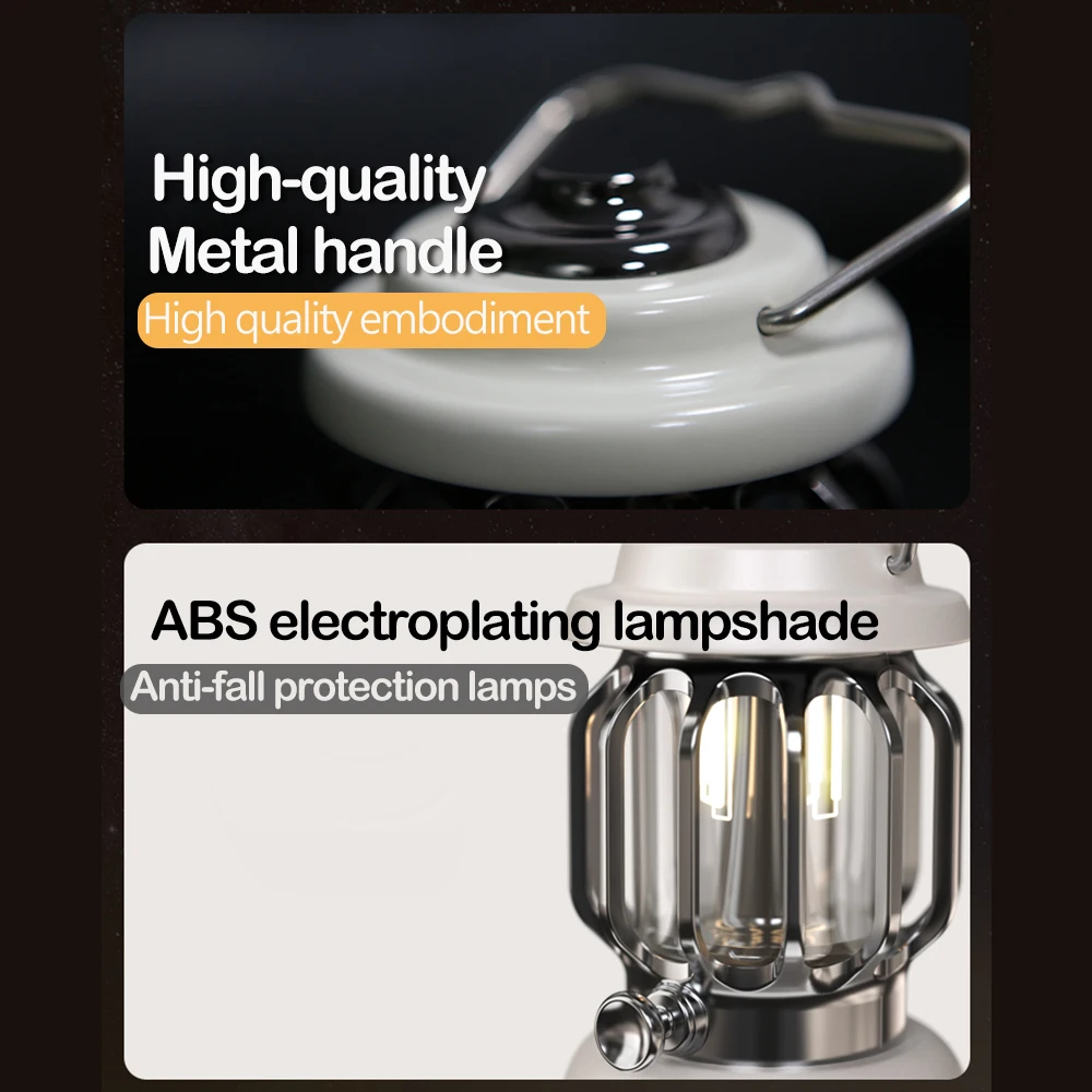 1000LM Powered LED Camping Lantern Waterproof 4 Light Modes Portable camping lantern