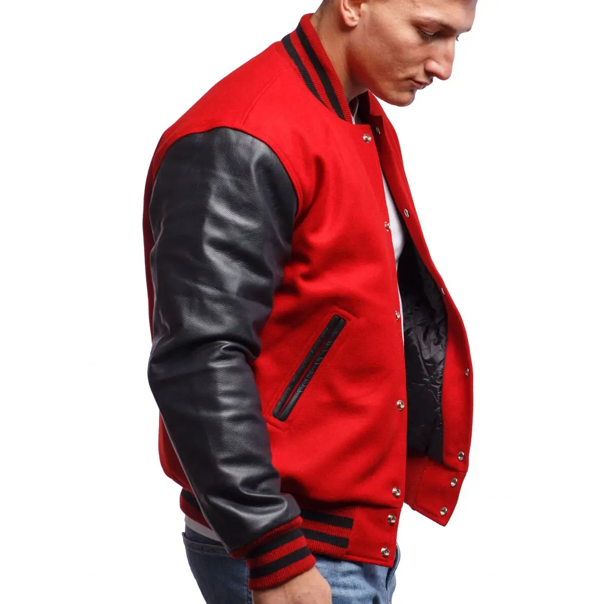 Plus Size Men Versity College Jackets Wholesale Blank Varsity Jacket Custom Logo Plain Letterman Baseball Jacket for Men 2022