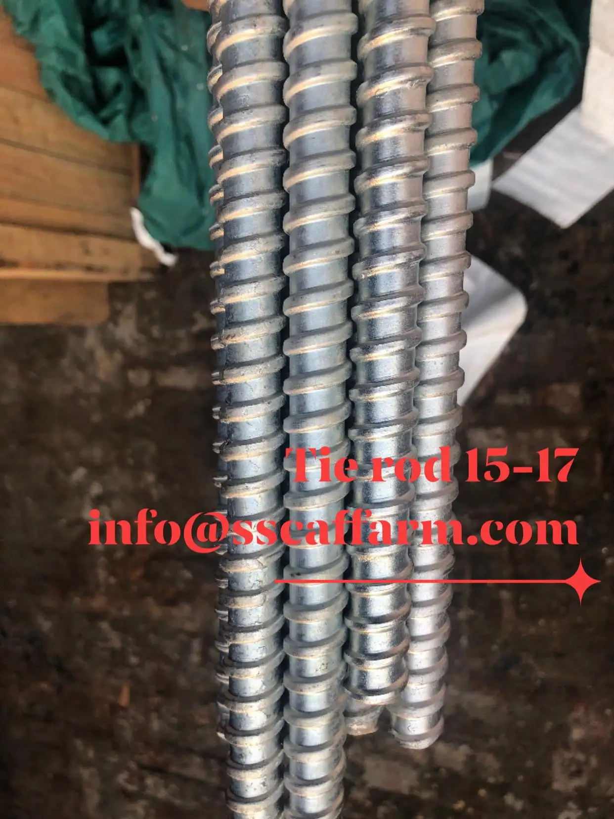 Formwork Accessories 15 MM 17MM Steel Tie Rod Construction Formwork Material Tie Rod