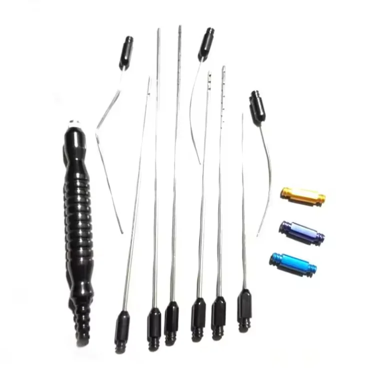 High Quality Brand New Spiral Six Port Luer lock cannula set Customized Plastic Surgery Stainless Steel