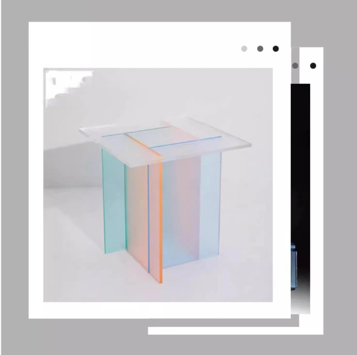 Factory Wholesale Price Modern Clear Acrylic Unique Side Table Furniture Colorful Plexiglass Pink Onyx Plinth Side End Table
