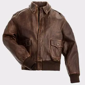 Best quality High Quality Winter Sheepskin Brown Men Jacket Aviator Bomber Shearling Bomber Vintage Leather Jacket For Men
