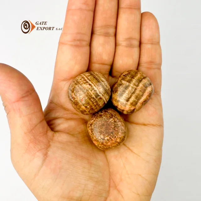 ARAGONITE TUMBLED ROCK MINERAL FROM PERU /  PERUVIAN / 100% NATURAL / GOOD ENERGY