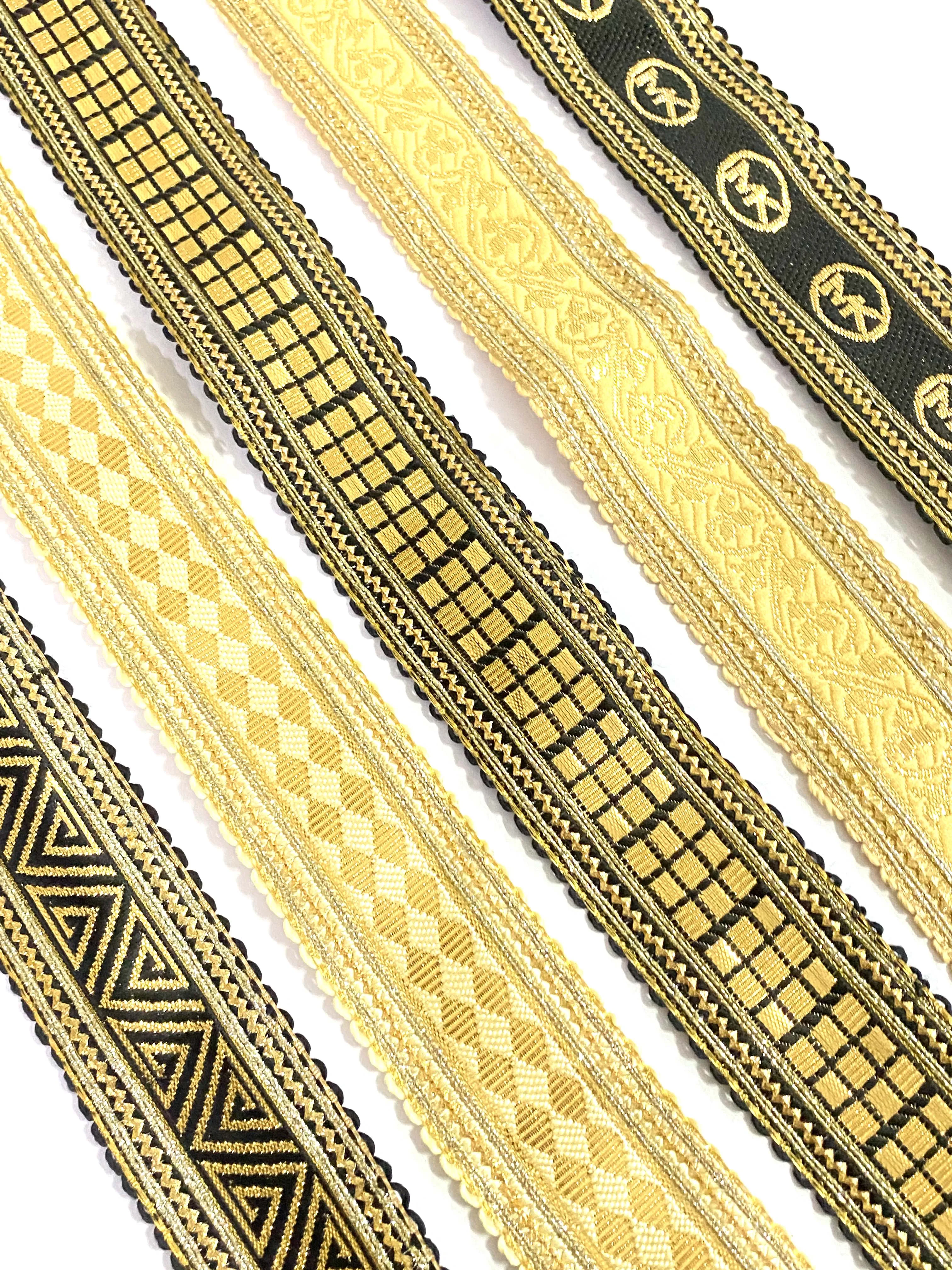 Customized wholesale Ethnic jacquard Polyester Fringes Ribbon  webbing nylon webbing Nylon Jacquard webbing for sewing