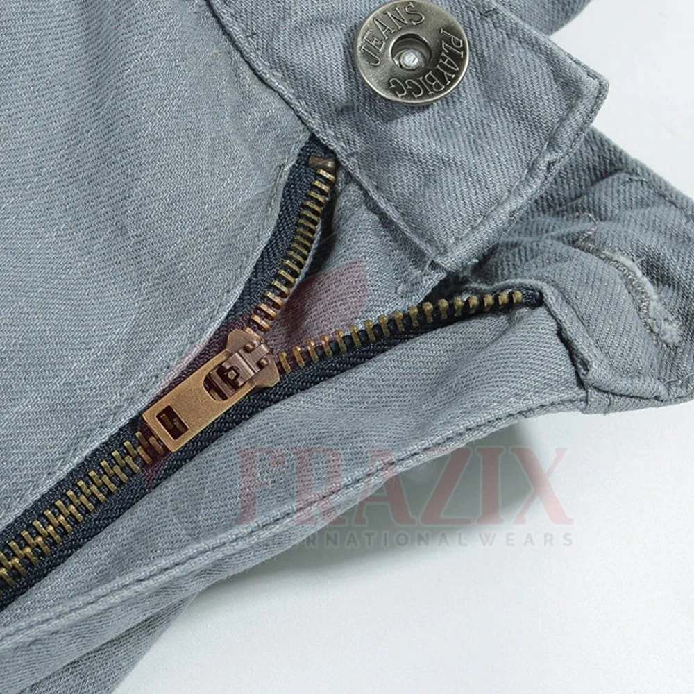 Sport Casual Pants Streetwear Loose Straight Fit Jeans High Waist Thick Men Cargo Pants Jeans