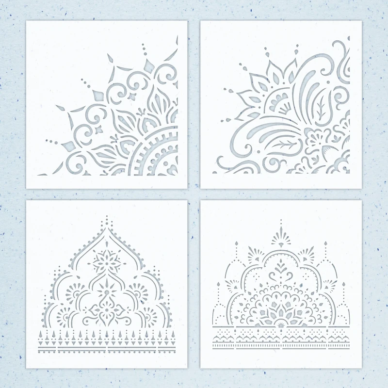 Reusable PET stencil for wall painting and furniture decorating