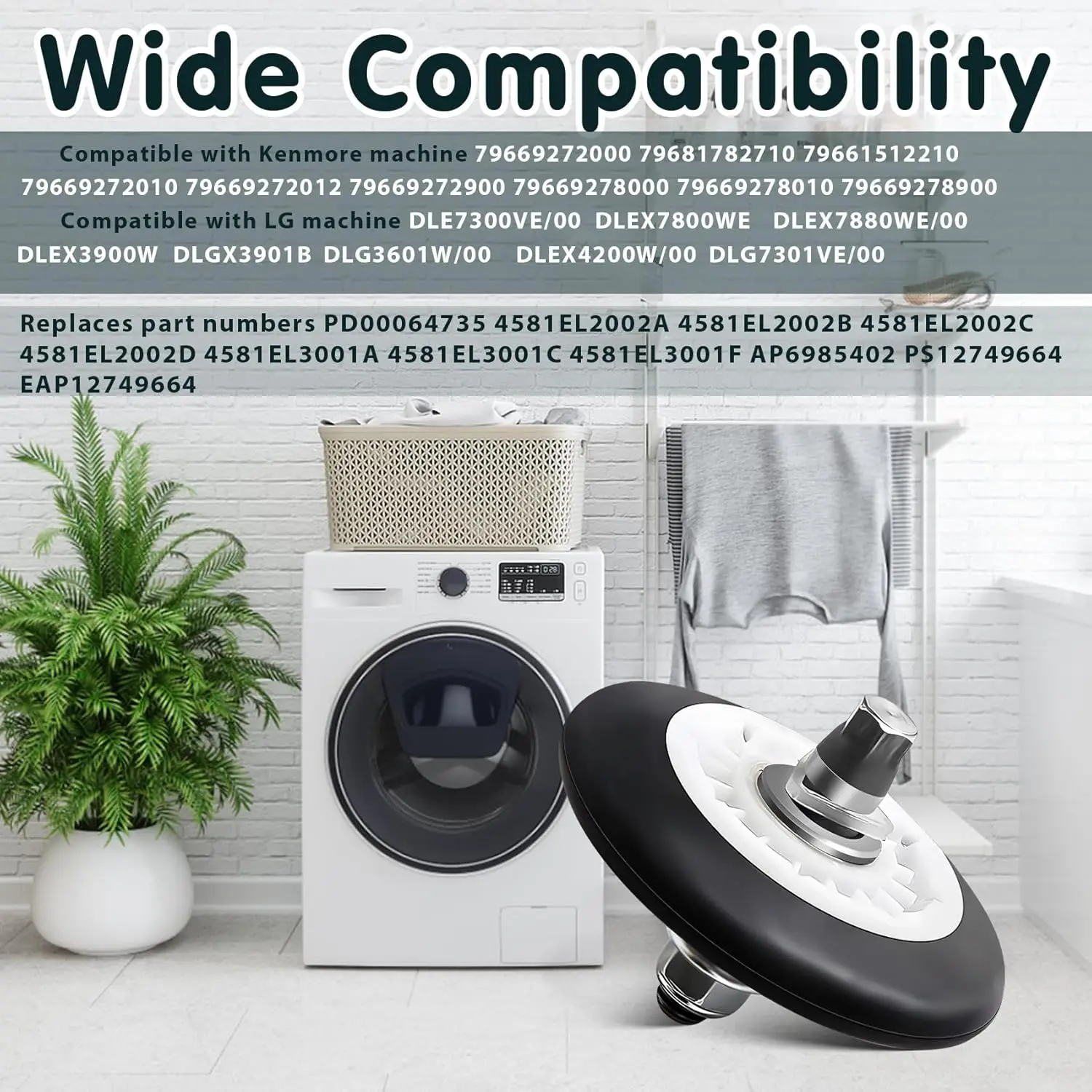High quality Dryer Drum Roller Kit 4581EL2002L Replacement 4581EL2002E AP7220429 PS17269866 EAP17269866
