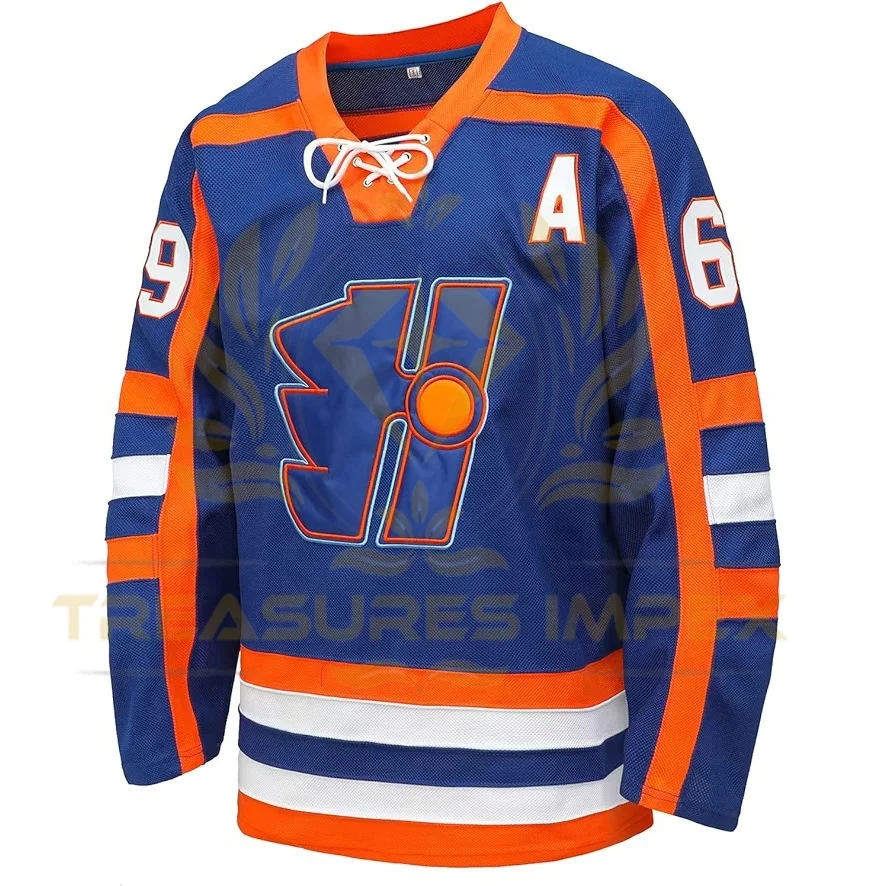 Unisex Ice Hockey T-Shirts V-Neck Full Sleeves Sport Uniform Polyester Fabric Jerseys Athletic Wear Clothing