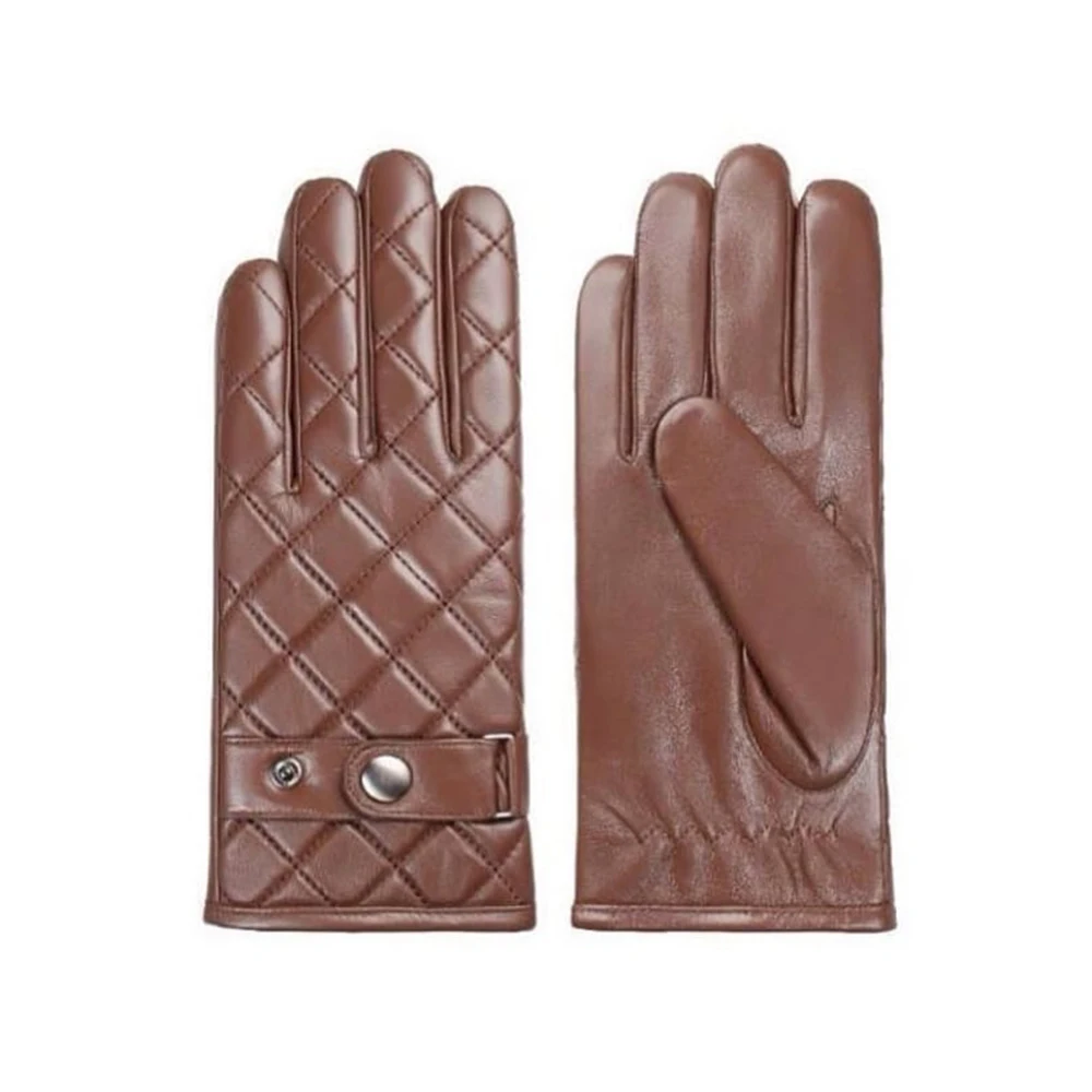 High Quality Custom OEM Womens Winter Leather Gloves Wool Lined Outdoor Windproof Warm Fashion Gloves