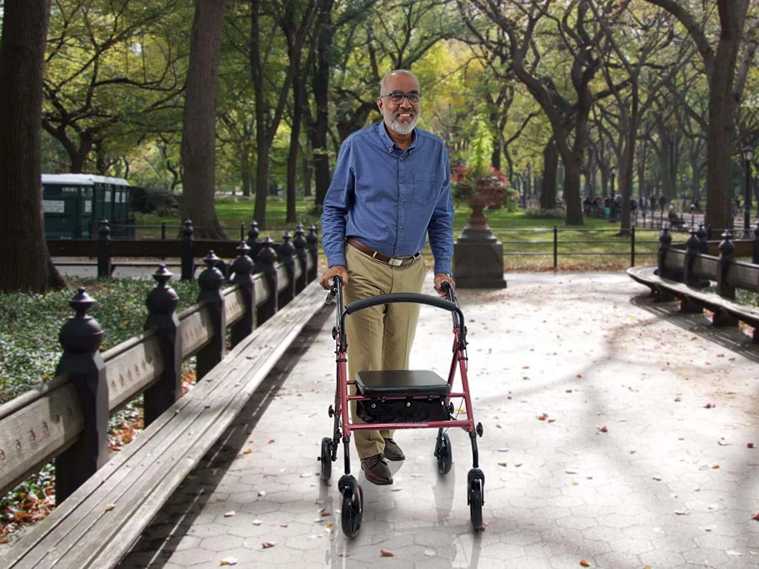 Buy Heavy Duty Rollator Walker  Bariatric Rollator Walker with Large Seat for Seniors Support Up