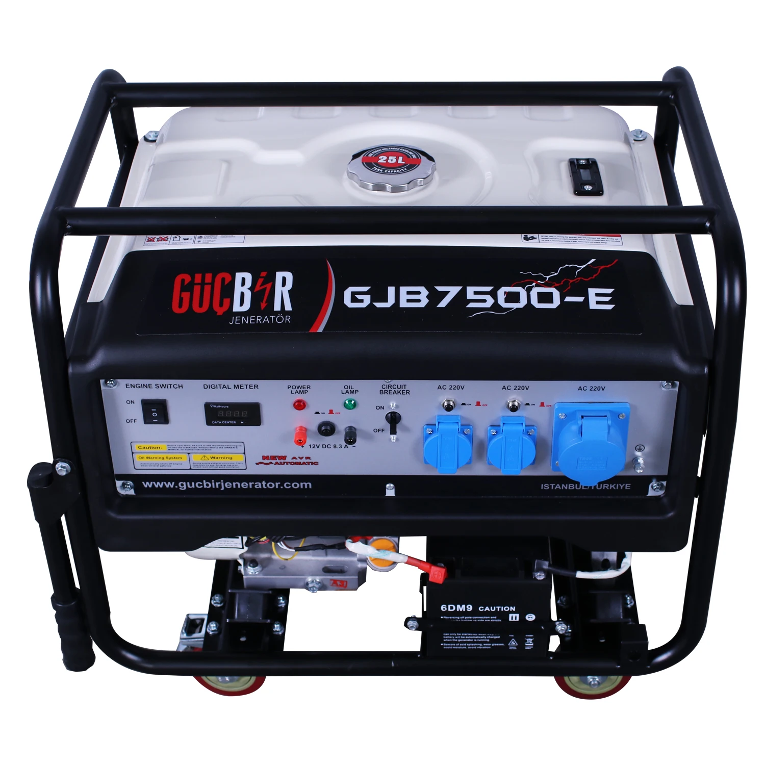 GJB7500E 5KW GASOLINE PORTABLE GENERATOR SINGLE PHASE 6,5KVA  Genset Generator Alternator Kw Power Generator Datakom Energy DC