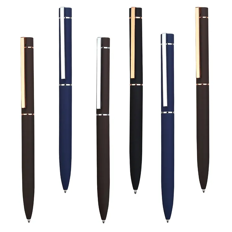 2022 Wholesale Custom Cheap Business Simple Style Slim Twist Ballpoint Pen New Promotional Metal Ball Pen