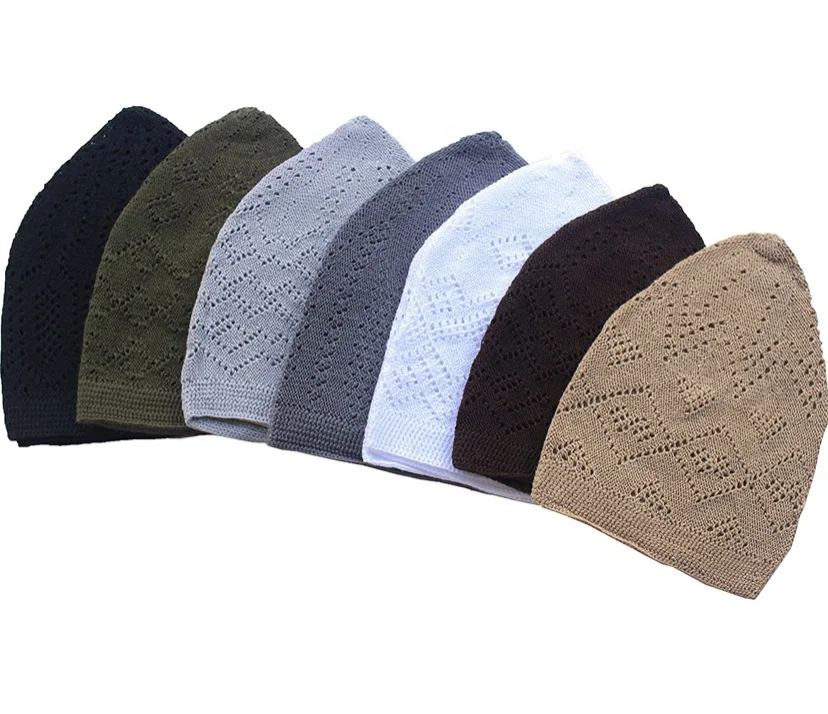 new hi selling muslim kufi hat for men sufiya cap / topi / beanie / namaz, prayer cap all colours