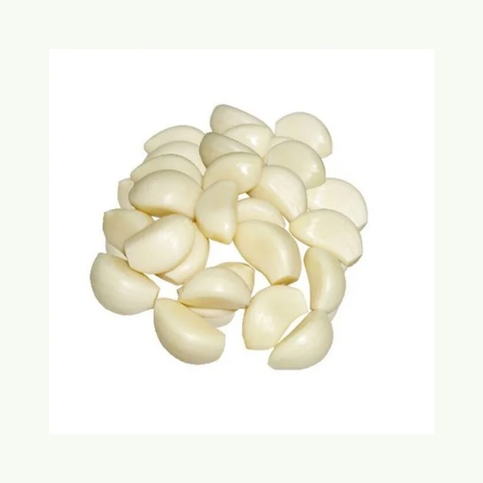 Cut peeled white vegetables segments cloves iqf frozen minced garlic